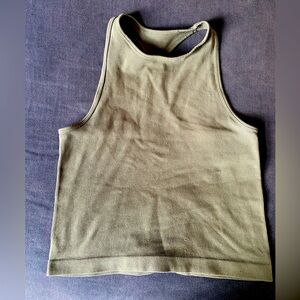 Olive racer back free people tank